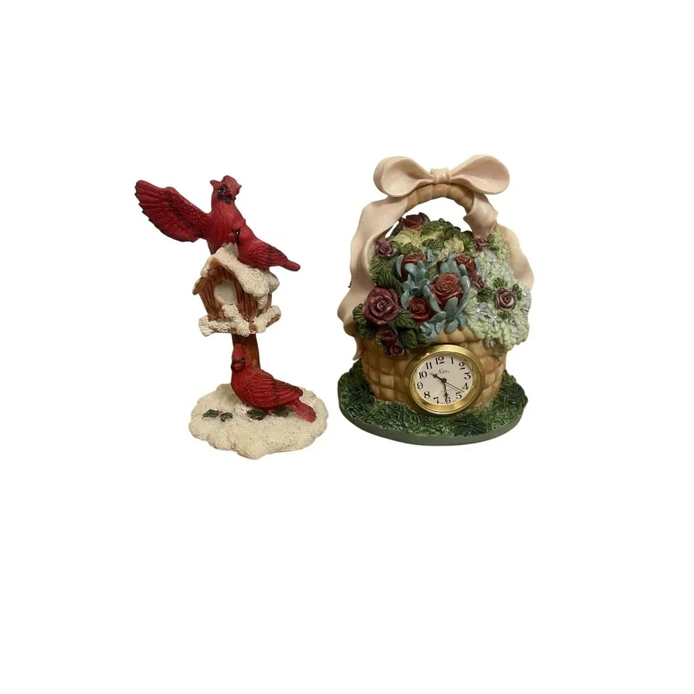Timezone The Country Timepiece Collection Clock and‎ Snow Birds Lot Decor